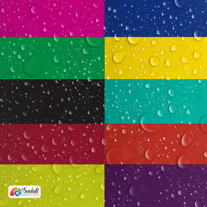 کاغذ کادو مدل صدفی طرح رنگی بسته 10 عددی