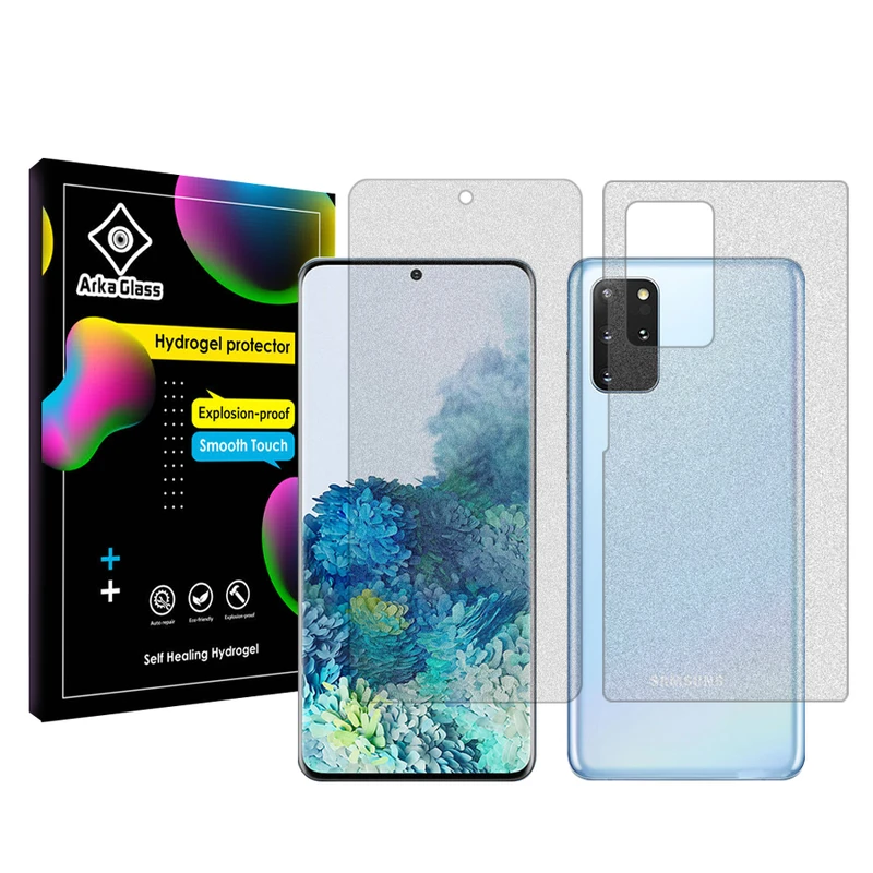 محافظ صفحه نمایش مات آرکا گلس مدل Tough مناسب برای گوشی موبایل سامسونگ Galaxy S20 Plus به همراه محافظ پشت گوشی