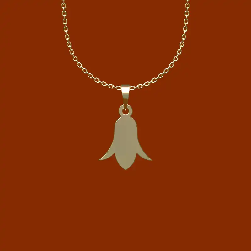 گردنبند طلا 18 عیار زنانه مدوپد مدل هندسی کد R2-1-1185