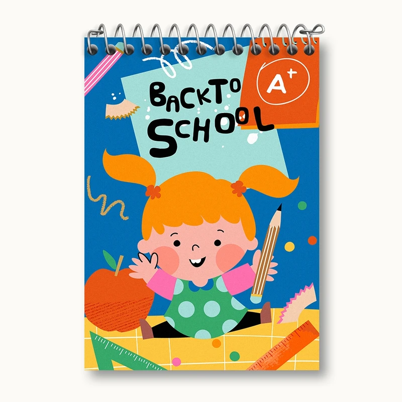 دفتر یادداشت 50 برگ خندالو مدل Back To School کد N714