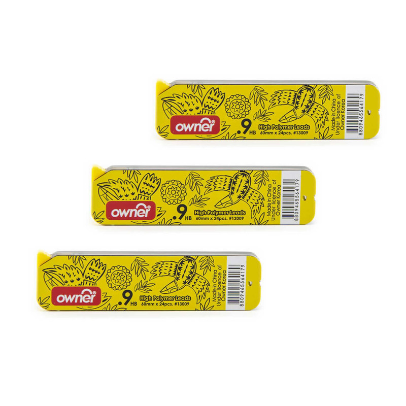 نوک مداد نوکی 0.9 میلی‌متری اونر مدل High Polymer بسته 3 عددی
