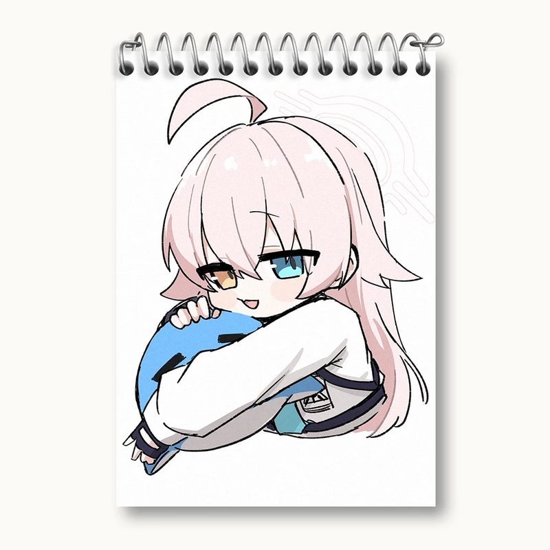 دفتر یادداشت 50 برگ خندالو مدل بازی آرشیو آبی (Blue Archive) کد 34387