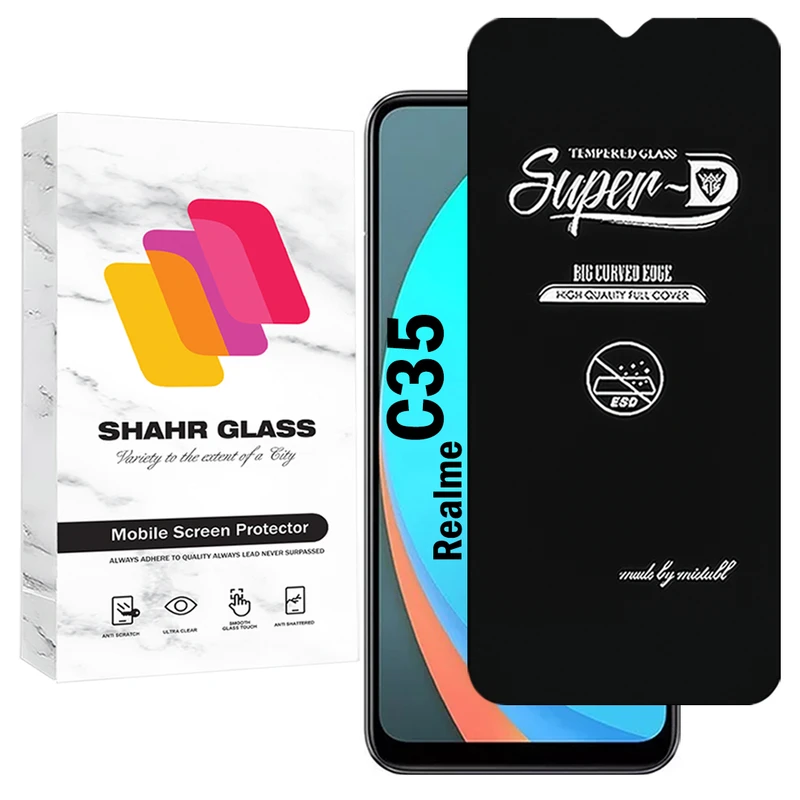 محافظ صفحه نمایش شهر گلس مدل SUPERDNSH مناسب برای گوشی موبایل ریلمی C35