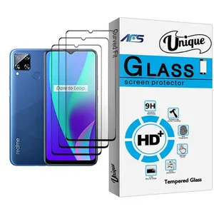 AFS Unique Glass MIX003 Screen Protector For Realme C15 Pack Of 3