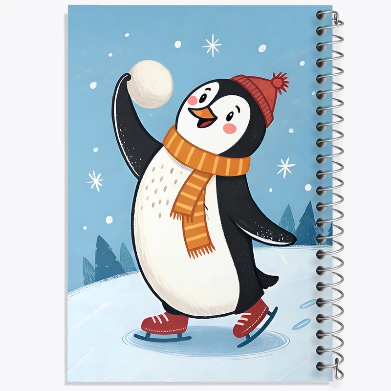 دفتر مشق 50 برگ خندالو طرح پنگوئن بانمک کد F8033