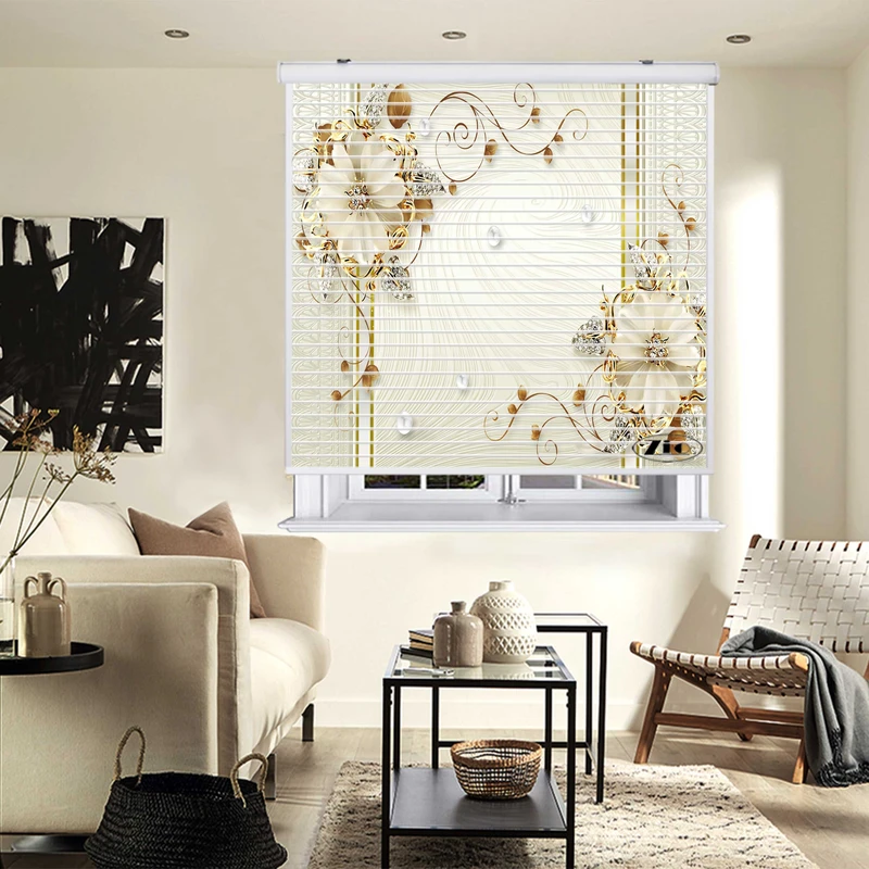 پرده زبرا زیو مدل سیلوئت 3D1464 سایز 150x150 سانتی متر