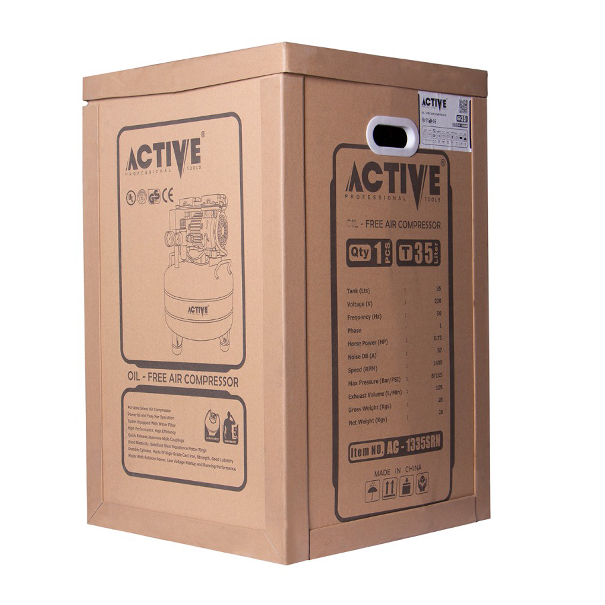 کمپرسور هوا اکتیو تولز مدل AC-1335SRN کمپرسور هوا اکتیو تولز مدل AC-1335SRN