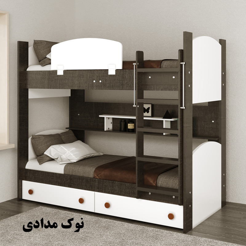 تخت خواب دو طبقه وینه چوب مدل رویال سایز 90x200 سانتی متر