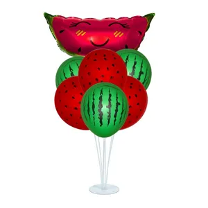 بادکنک سورتک مدل هندوانه کد 102 مجموعه 8 عددی به همراه استند بادکنک