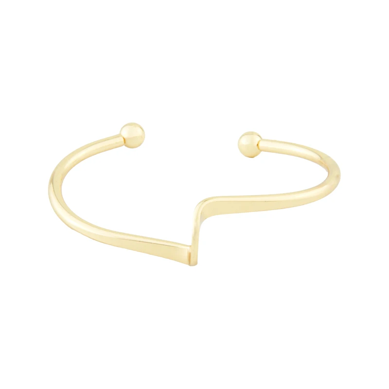 بنگل  زنانه مدل موج گوی دار کد 2082