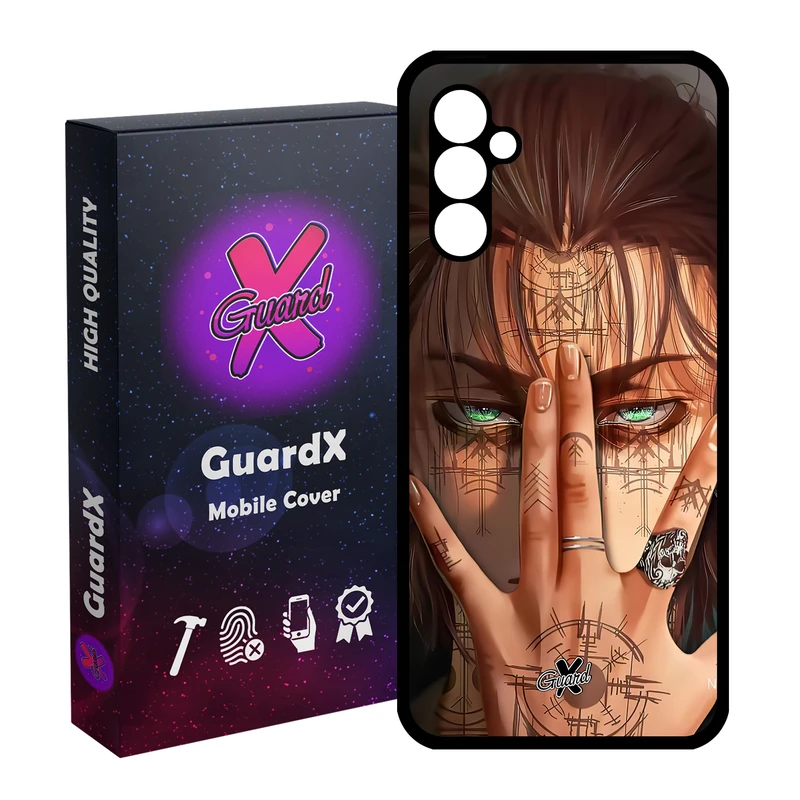 کاور گارد ایکس طرح Eren Anime مدل Glass10449 مناسب برای گوشی موبایل سامسونگ Galaxy A24/A24 4G/M34 5G