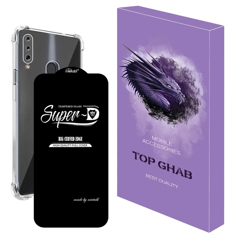 کاور تاپ قاب مدل 2SDJ مناسب برای گوشی موبایل سامسونگ Galaxy A20s به همراه محافظ صفحه نمایش