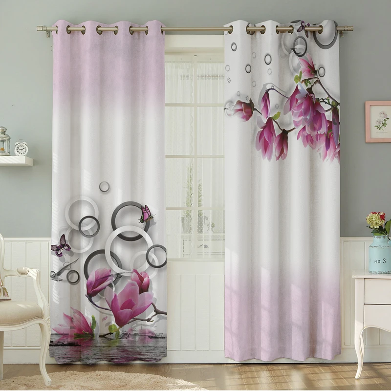 پرده نیروانا طرح گل  مدل مخمل کد 8123سایز 140×280 سانتی متر