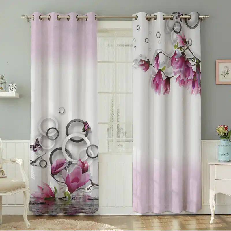 پرده نیروانا طرح گل مدل مخمل کد 8123سایز 140×280 سانتی متر