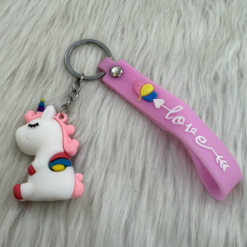 جاکلیدی دخترانه مدل فانتزی سیلیکونی طرح اسب تک شاخ یونیکورن کد uni110