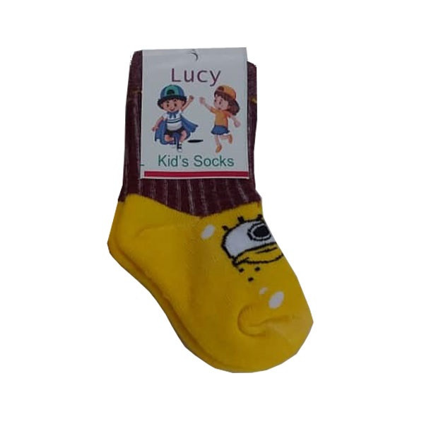 جوراب دخترانه طرح باب اسفنجی