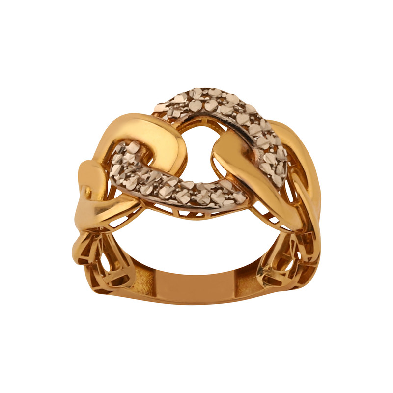 انگشتر طلا 18 عیار زنانه با طرح کارتیه صلاحی گلد مدل 5451 سایز 55