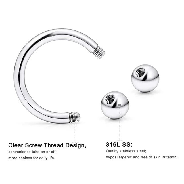 پیرسینگ مدل اسمایل LC78862 استیل