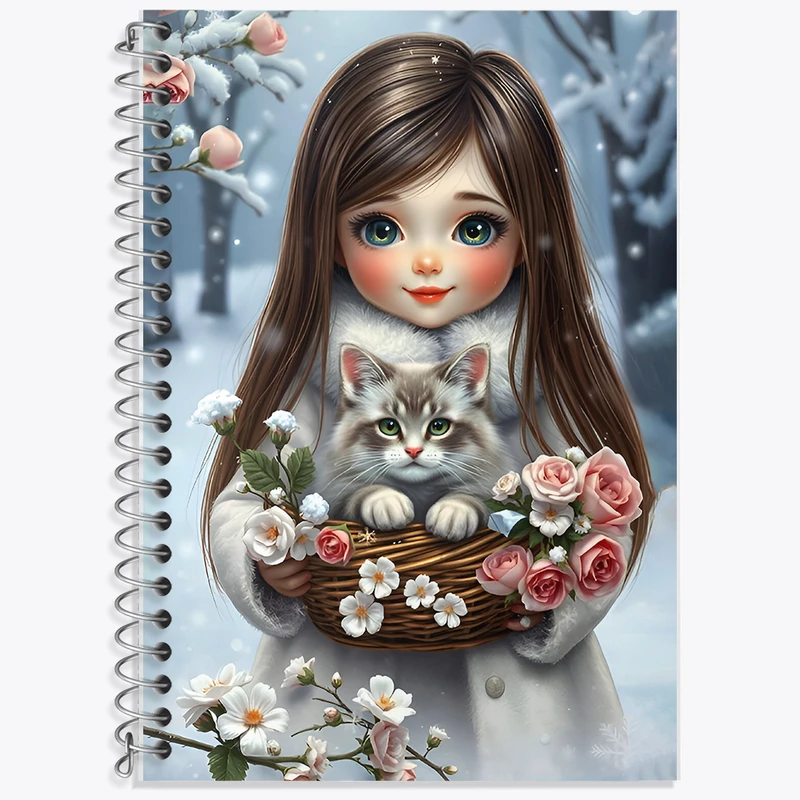 دفتر لغت 50 برگ خندالو طرح دخترانه کد F8435