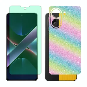 Glass Together model Green light screen protector suitable for Xiaomi Poco X7 Pro mobile phone with back cover sticker