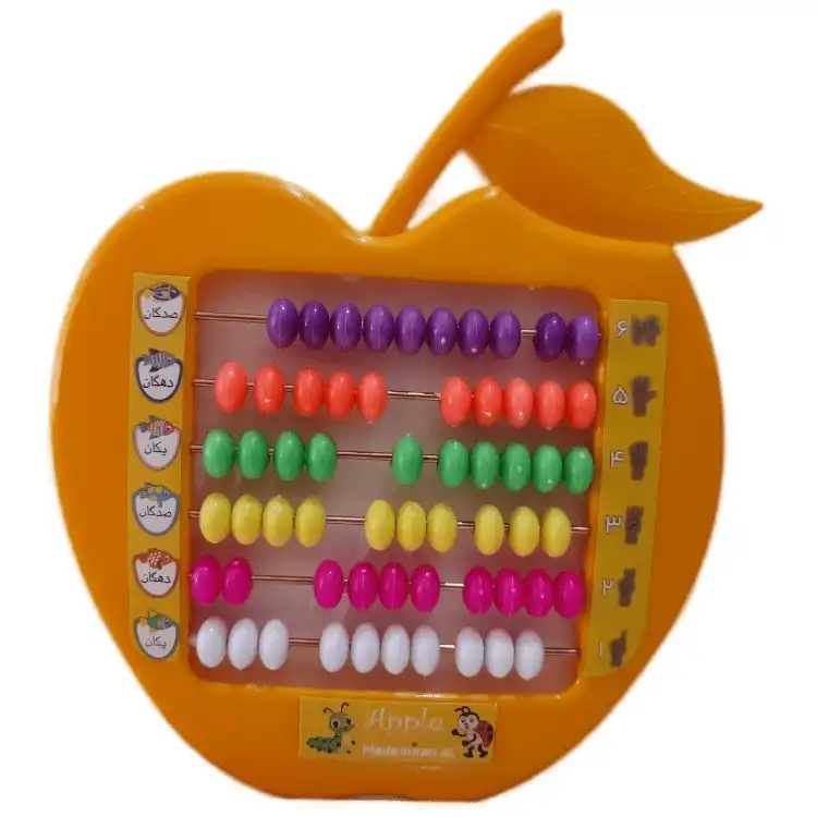 بازی آموزشی مدل چرتکه طرح سیب 6 میله