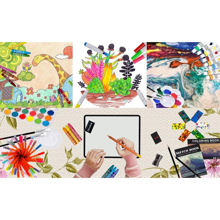 بسته رنگ‌آمیزی مدل کرومی چشمک زن بسته 145 عددی