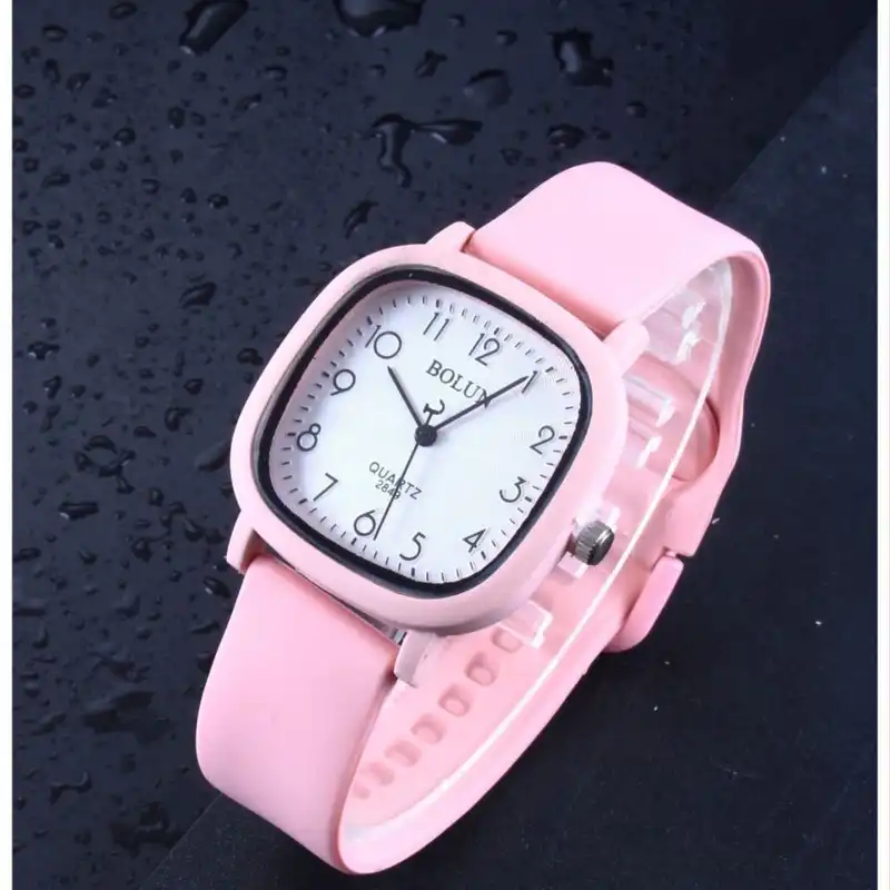 ساعت مچی عقربه ای دخترانه مدل تک موتوره بند پیو ضد حساسیت