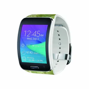 برچسب ماهوت طرح Green_Crystal_Marble مناسب برای ساعت هوشمند سامسونگ Galaxy Gear S