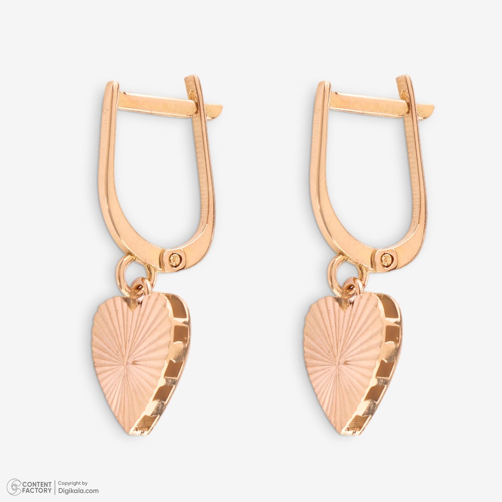 نیم ست طلا 18 عیار زنانه حافا گلد مدل قلب کد nim04 -  - 5