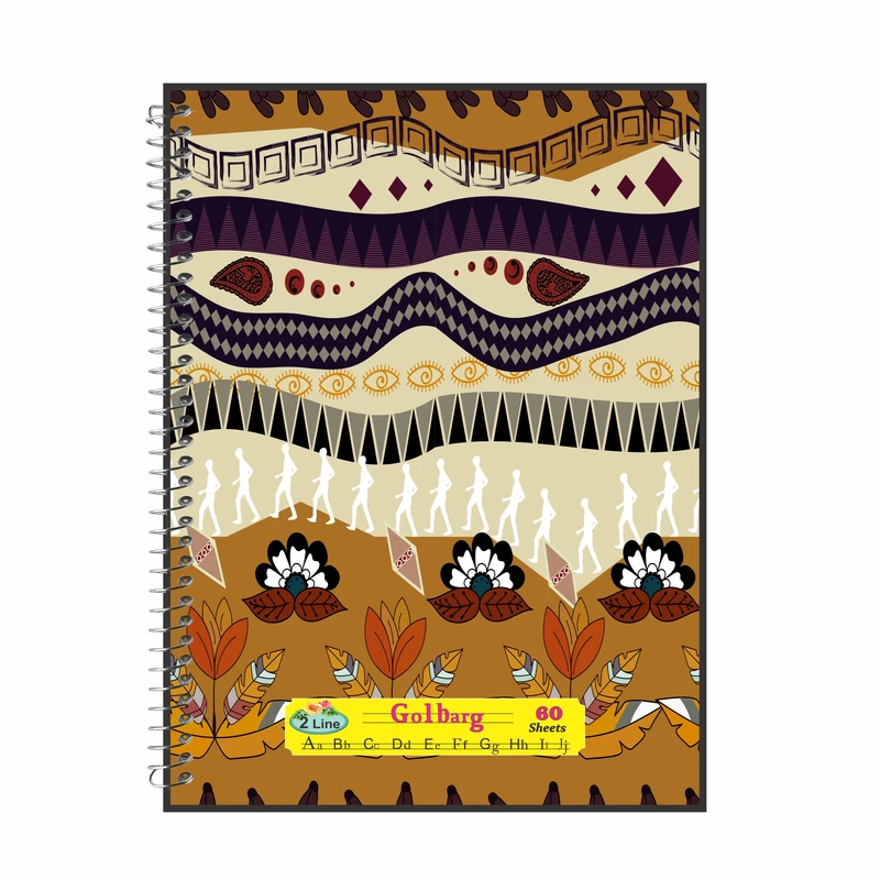 دفتر زبان 60 برگ گلبرگ طرح دانشجویی کد 60665