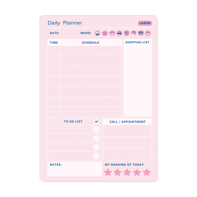 تخته وایت برد لاژید طرح پلنر روزانه مدل آهنربایی سایز 20×30 سانتیمتر