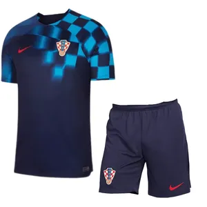 ست تی شرت و شلوارک ورزشی مردانه مدل کرواسی َAway WC2022