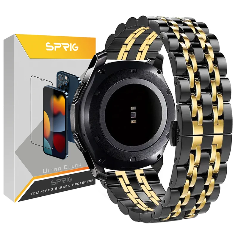 بند اسپریگ مدل 7Bid Luxury مناسب برای ساعت هوشمند سامسونگ Galaxy Watch Active 2 40mm / Active 2 44mm / Watch 3 size 41mm / Galaxy Watch 4 40mm / watch 4 42mm / watch 4 44mm / watch 4 46mm