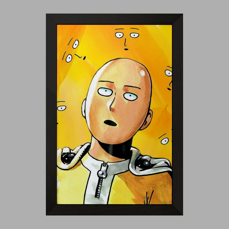 تابلو خندالو مدل سایتاما انیمه مرد تک مشتی One Punch Man  کد 11387