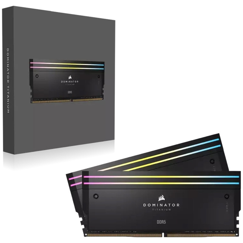 رم دسکتاپ ddr5 دو کاناله 6800 مگاهرتز cl40 کورسیر مدل DOMINATOR TITANIUM ظرفیت 96 گیگابایت