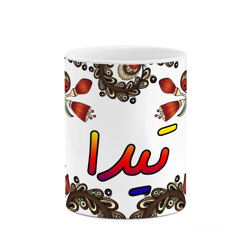 ماگ کاکتی مدل اسم تیدا طرح سنتی گل و بته کد mgh44612
