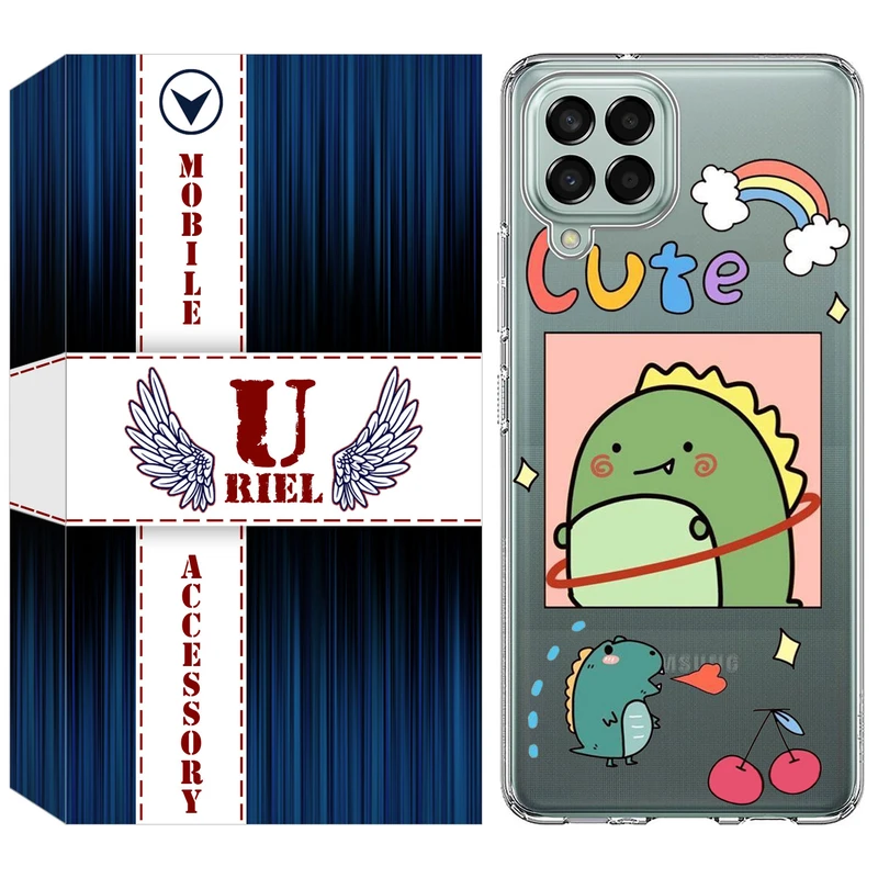 کاور یوریل قاب مدل Clear کد 20 طرح دایناسور مناسب برای گوشی موبایل سامسونگ Galaxy M33