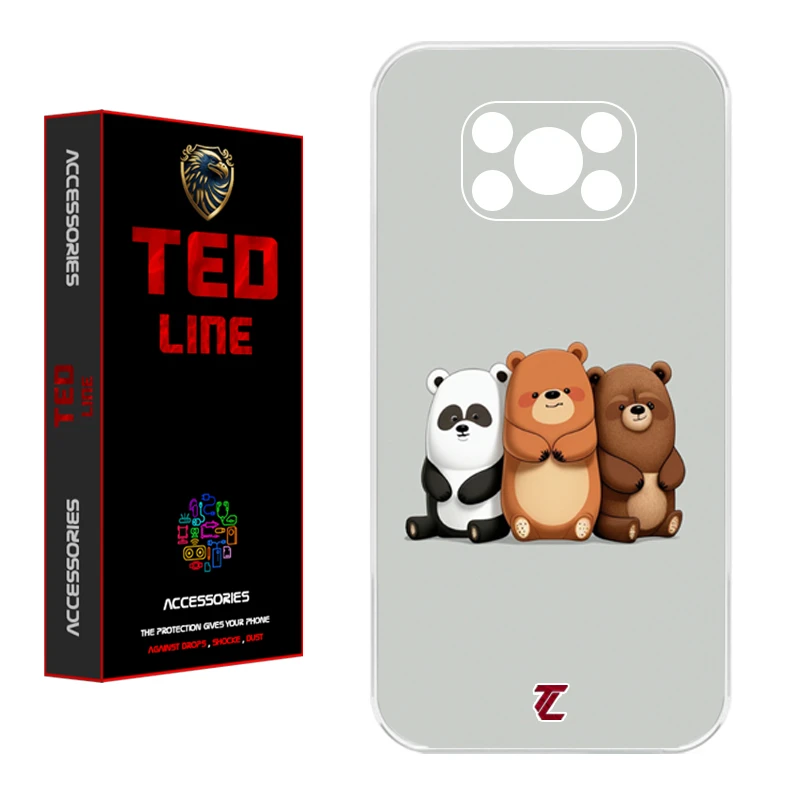 کاور تد لاین طرح خرسی کد 1128 موبایل شیائومی Poco X3 / X3 Pro / X3 NFC