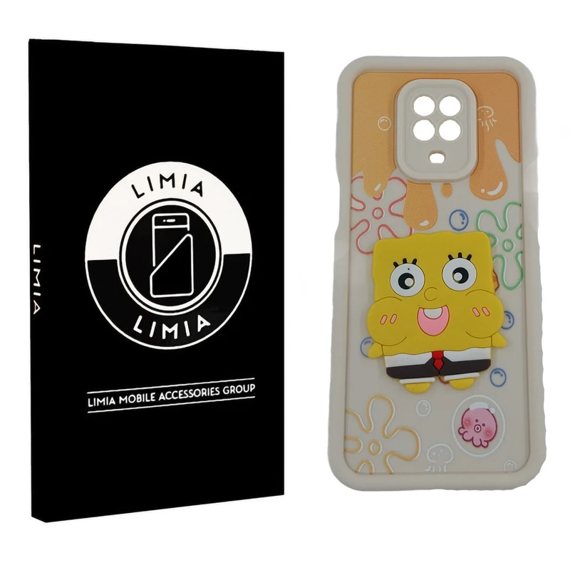 کاور لیمیا مدل سولید لنزدار طرح عروسکی برجسته مناسب برای گوشی موبایل شیائومی Redmi Note 9S/9 pro