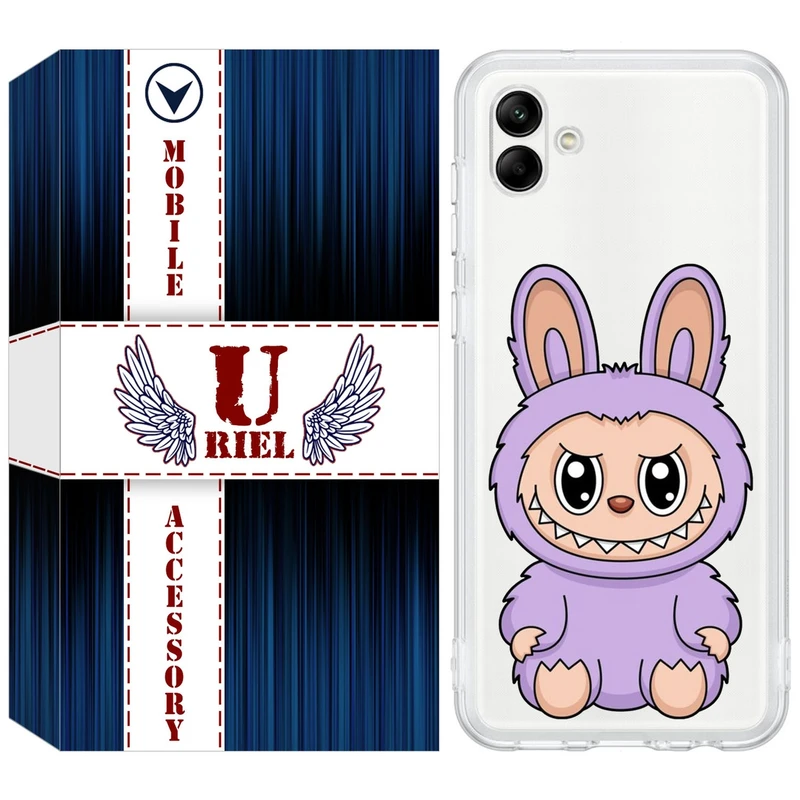 کاور یوریل قاب مدل Clear کد 130 طرح لبوبو مناسب برای گوشی موبایل سامسونگ Galaxy A04e