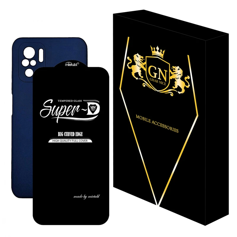 کاور مدل 2SDL مناسب برای گوشی موبایل شیائومی Redmi Note 10 4G به همراه محافظ صفحه نمایش