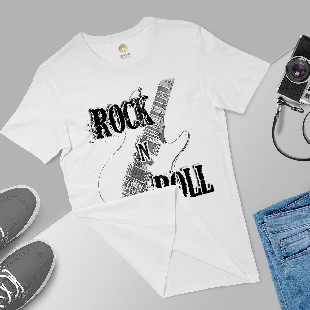 تی شرت آستین کوتاه زنانه هومرو مدل TW290 طرح Rock and roll -  - 6
