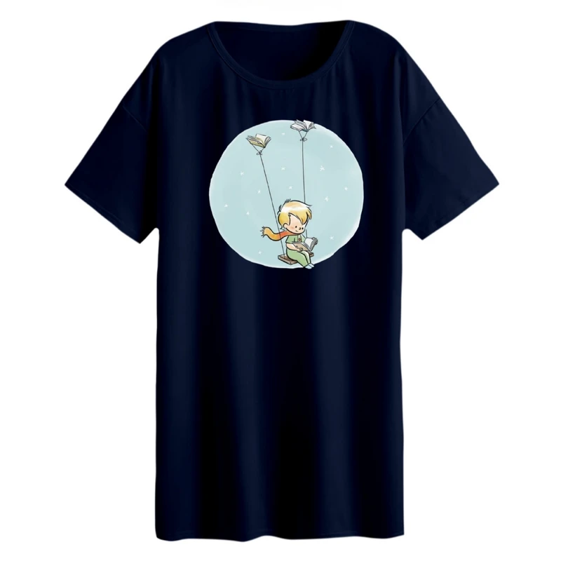 تی شرت لانگ آستین کوتاه زنانه مدل شازده کوچولو و تاب