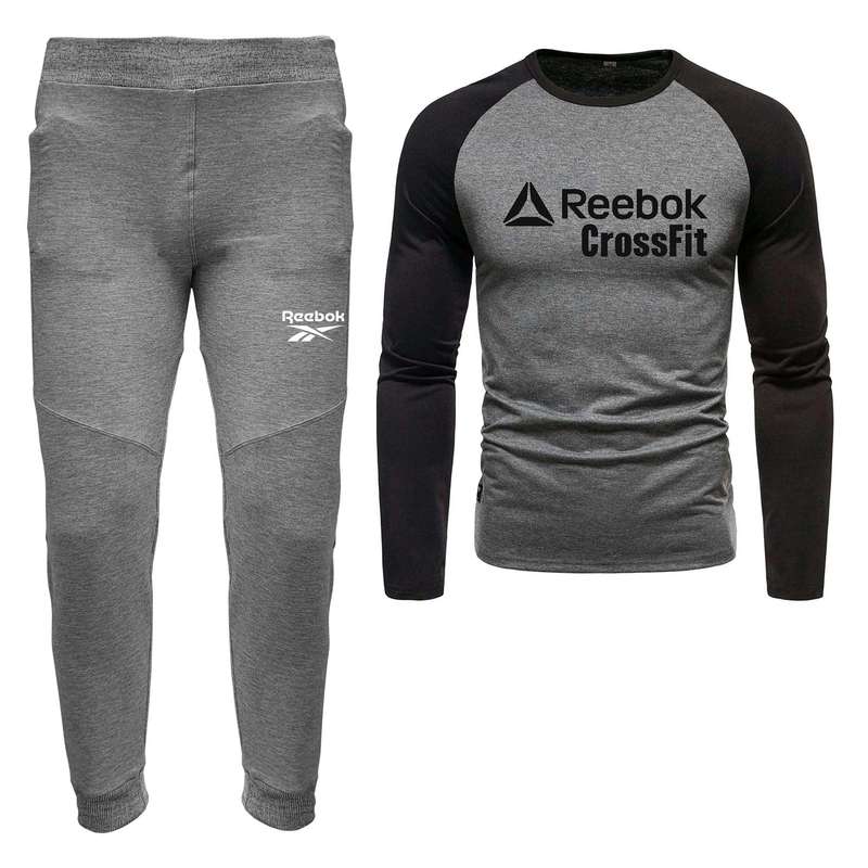 ست تی شرت و شلوار مردانه مدل 04081757 رنگ طوسی