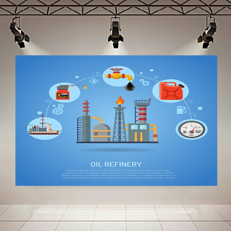  پوستر طرح مخمل چرخه نفت مدل پالایشگاه کد AR303708