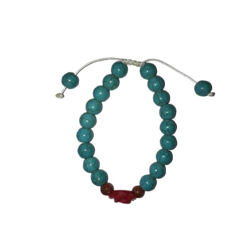 دستبند بچه‌گانه مدل سنگ فیروزه کد S-368