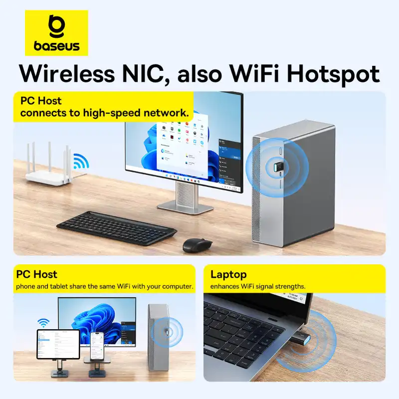 دانگل وای فای بیسوس مدل FastJoy Series BS-OH169