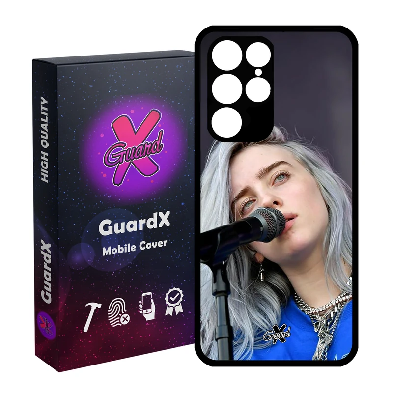 کاور گارد ایکس طرح Billie Eilish مدل Glass10242 مناسب برای گوشی موبایل سامسونگ Galaxy S22 Ultra