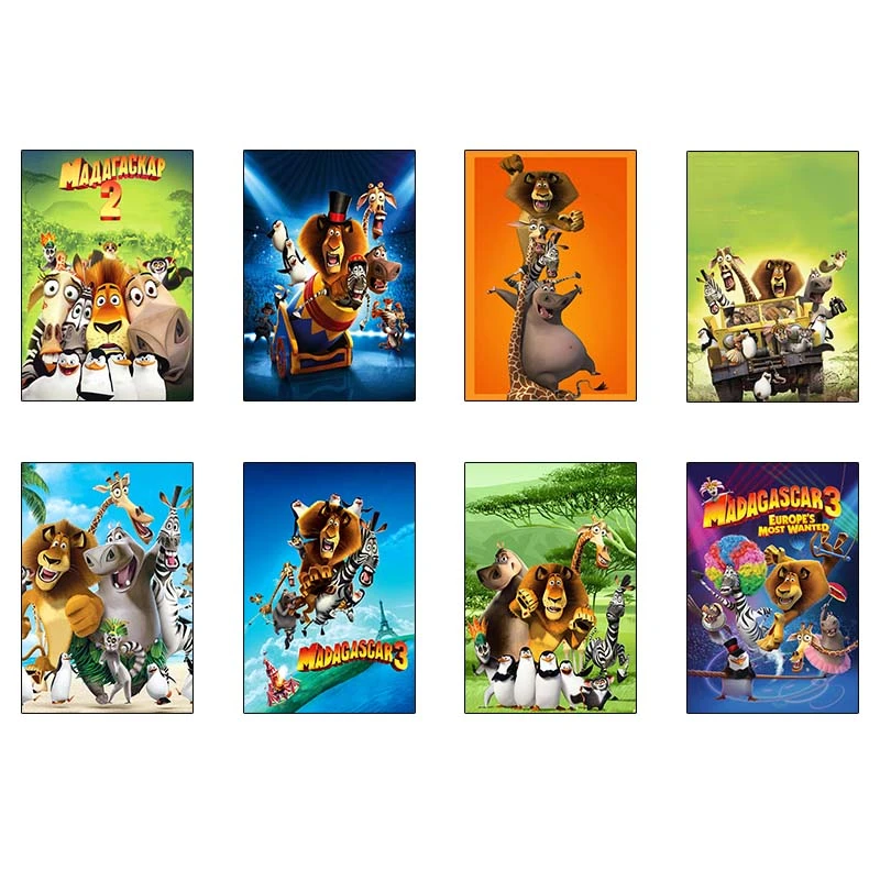 پوستر کارنيکا طرح ماداگاسکار Madagascar کد 17148 مجموعه 8 عددی