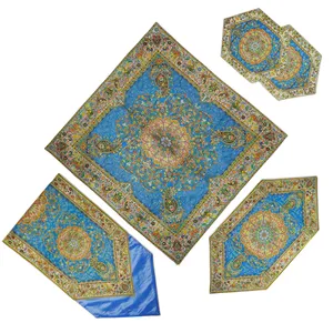  ست 5 تکه رومیزی ترمه مدل افشار کد BL
